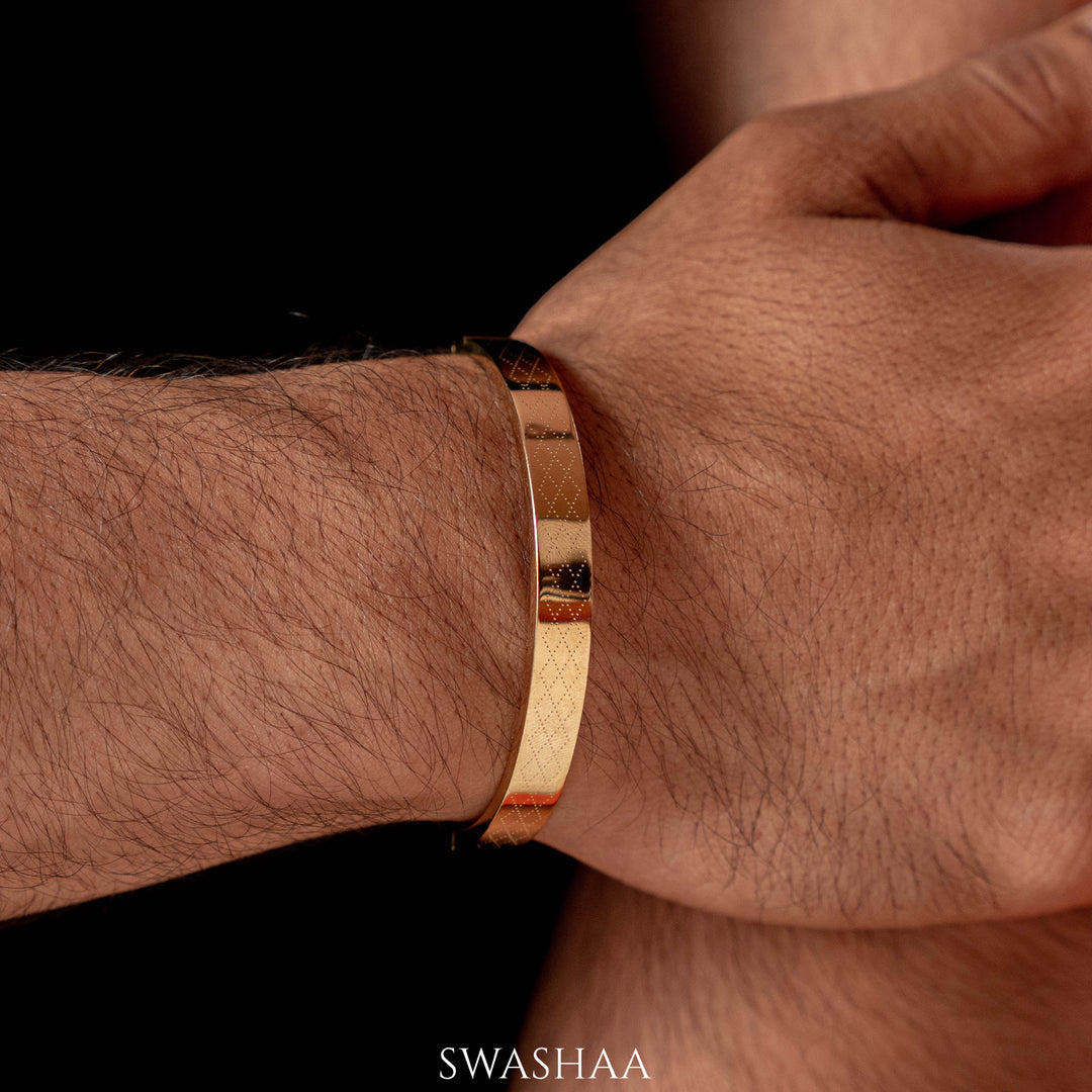 Ian Men's Kada 18K Gold Plated
