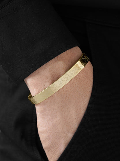 Ian 18K Gold Plated Men's Kada