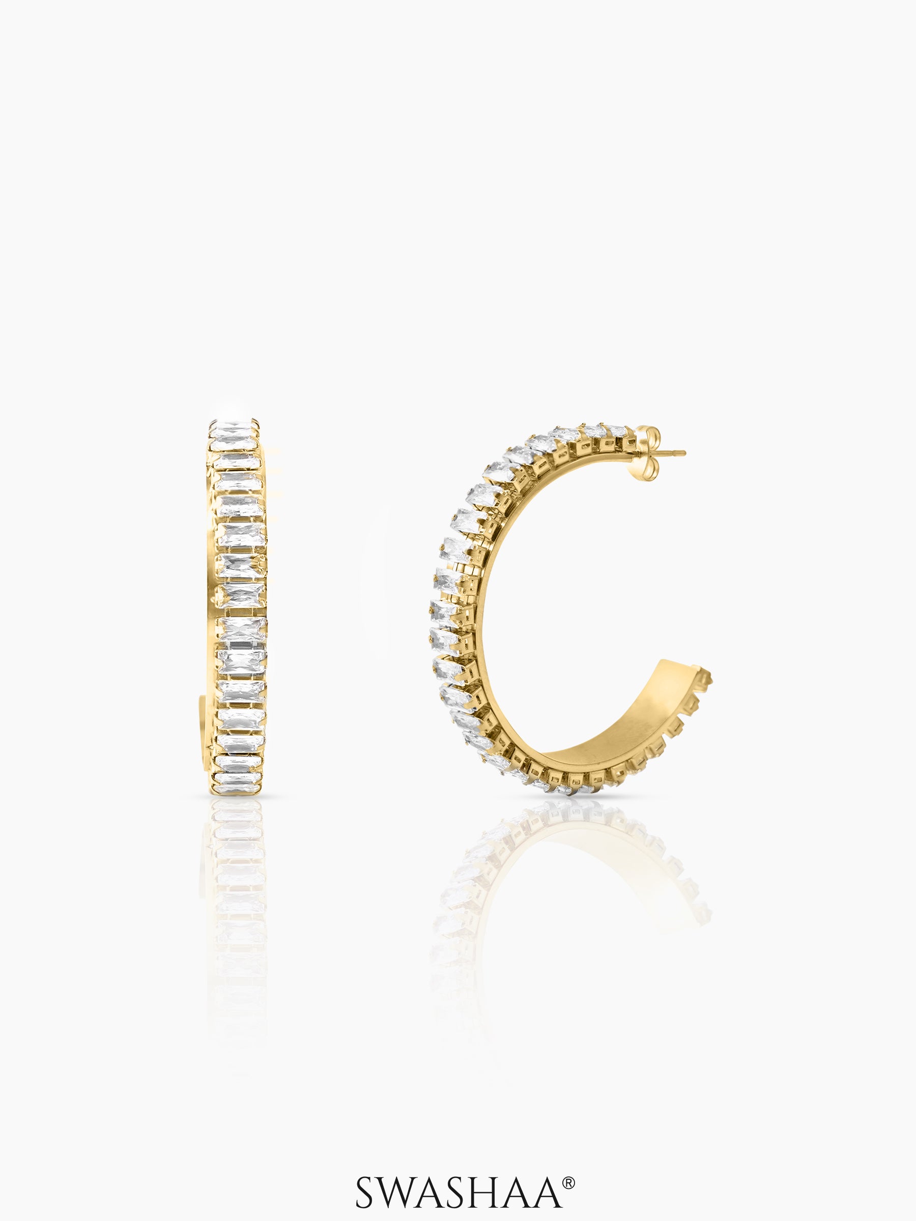 Imara 18K Gold Plated Hoop Earrings Gold