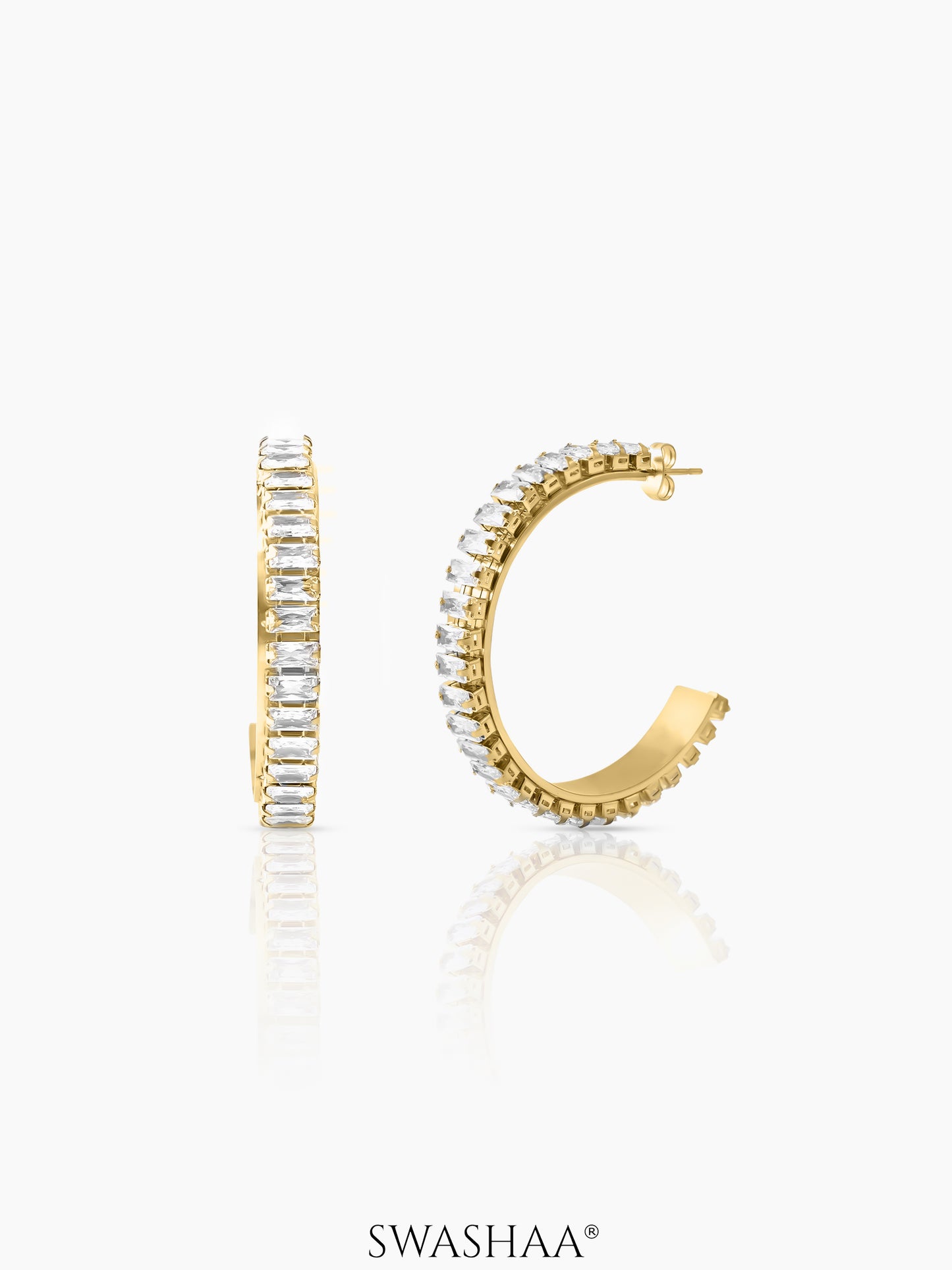 Imara 18K Gold Plated Hoop Earrings Gold