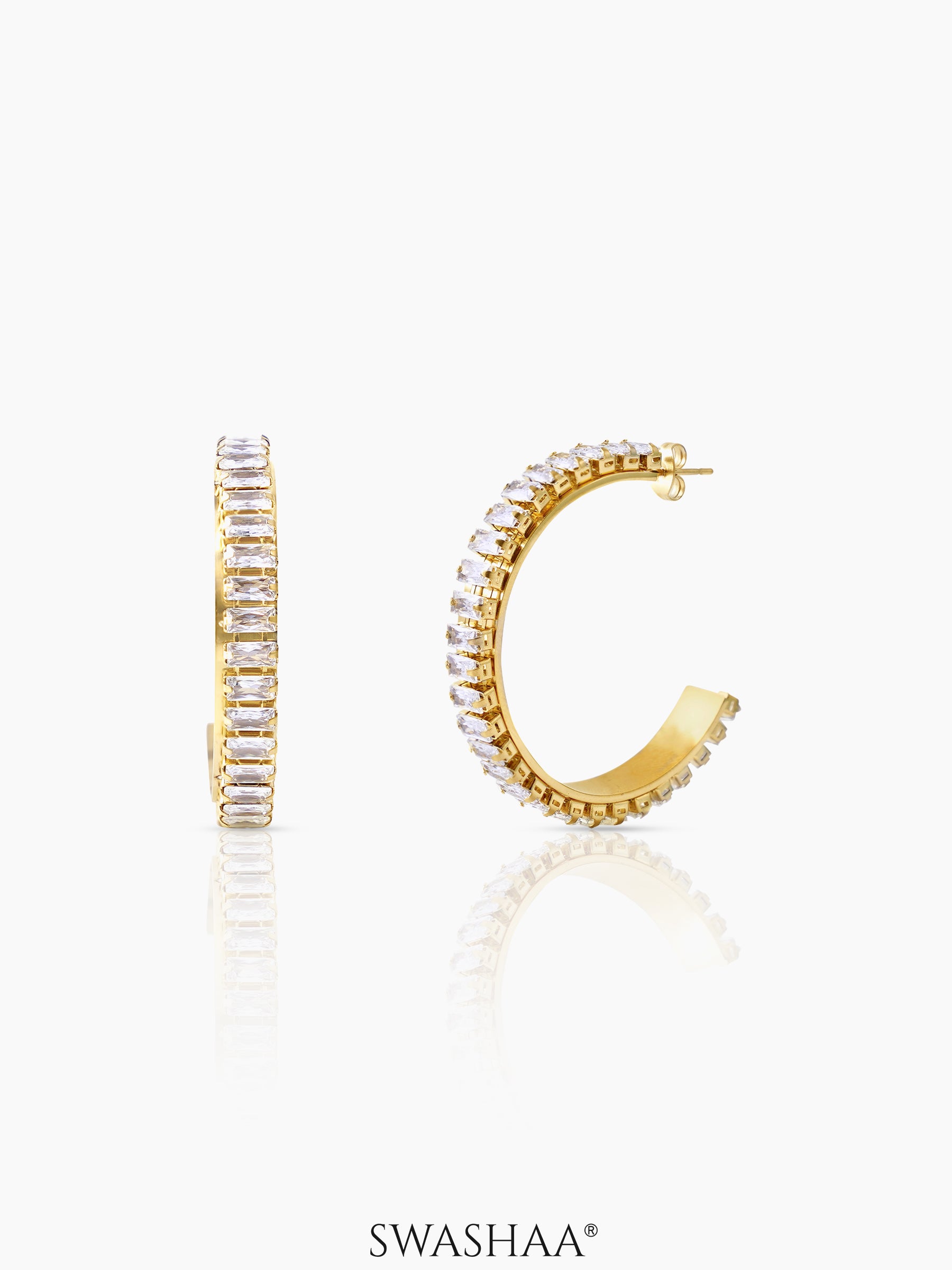 Imara 18K Gold Plated Hoop Earrings Gold