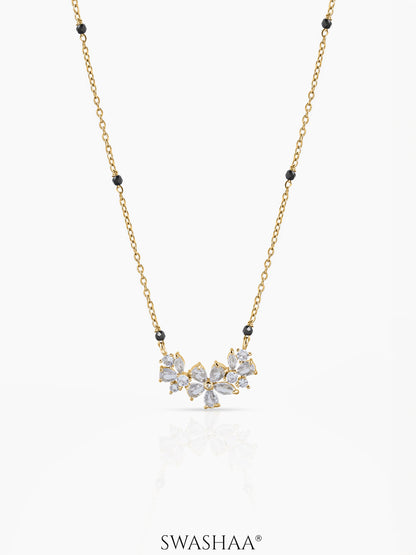Inaaya Floral Cluster Mangalsutra 18K Gold-Plated