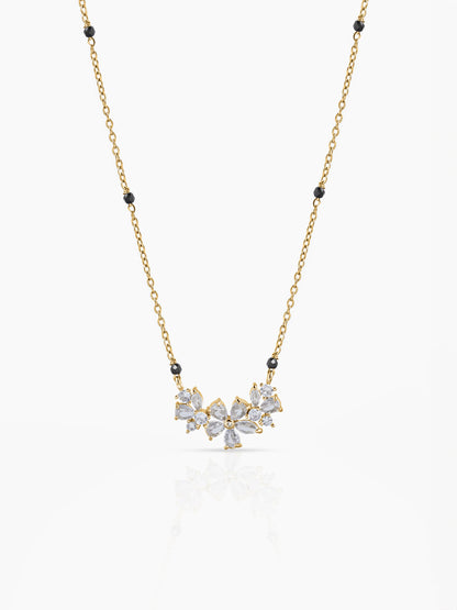 Inaaya Floral Cluster 18K Gold Plated Mangalsutra