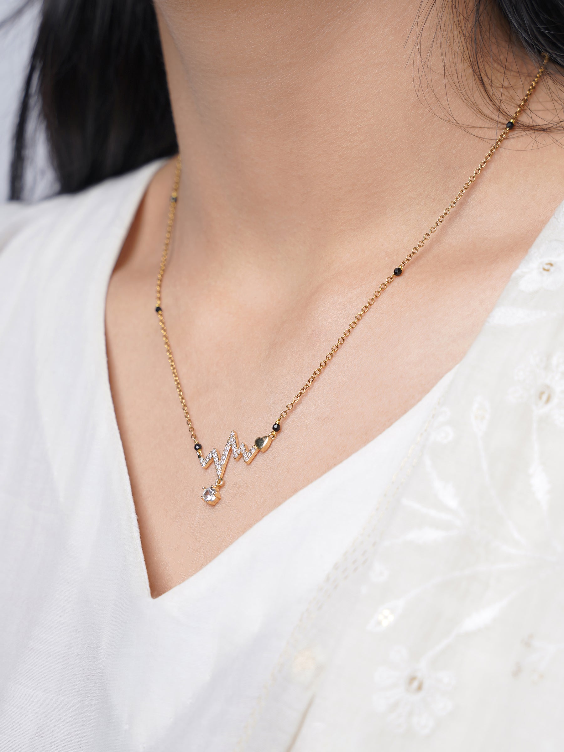 Inara Heartbeat 18K Gold Plated Mangalsutra