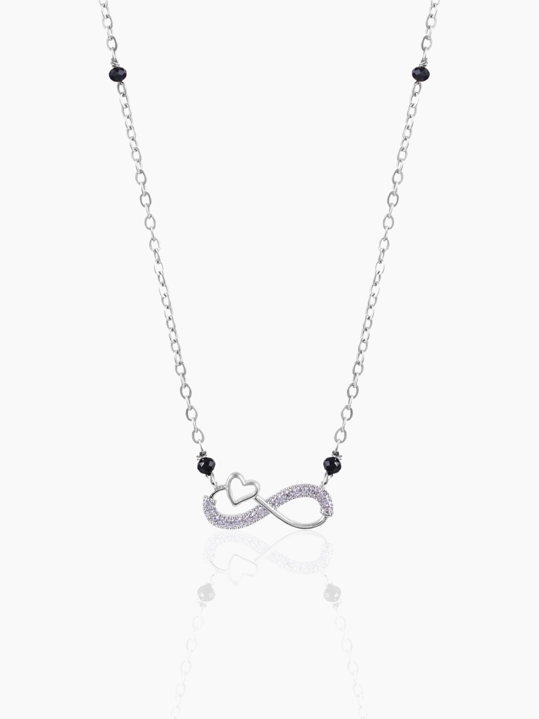 Infinity Diamond Silver Mangalsutra Silver