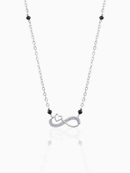 Infinity Diamond Silver Mangalsutra Silver