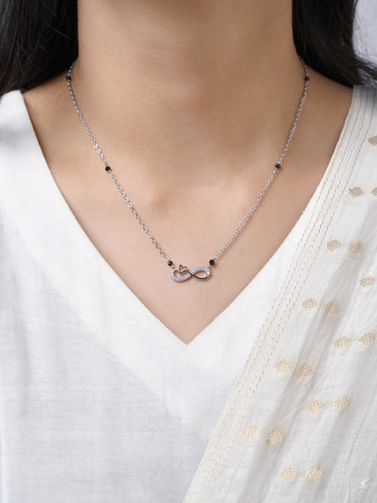 Infinity Diamond Silver Mangalsutra