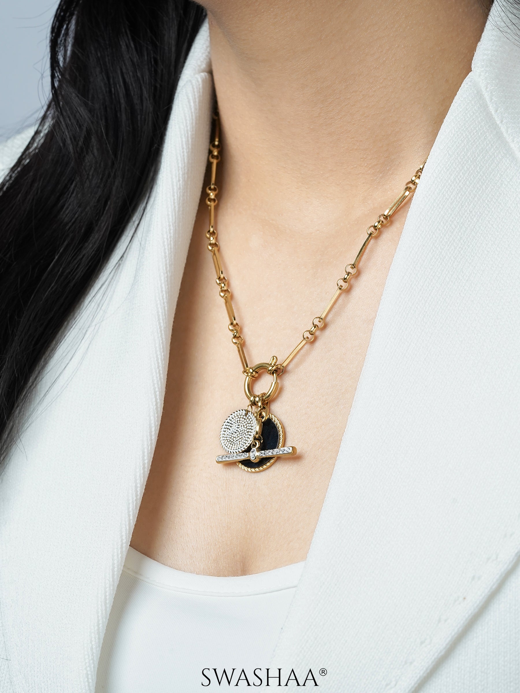 Selene Charms 18K Gold Plated Necklace