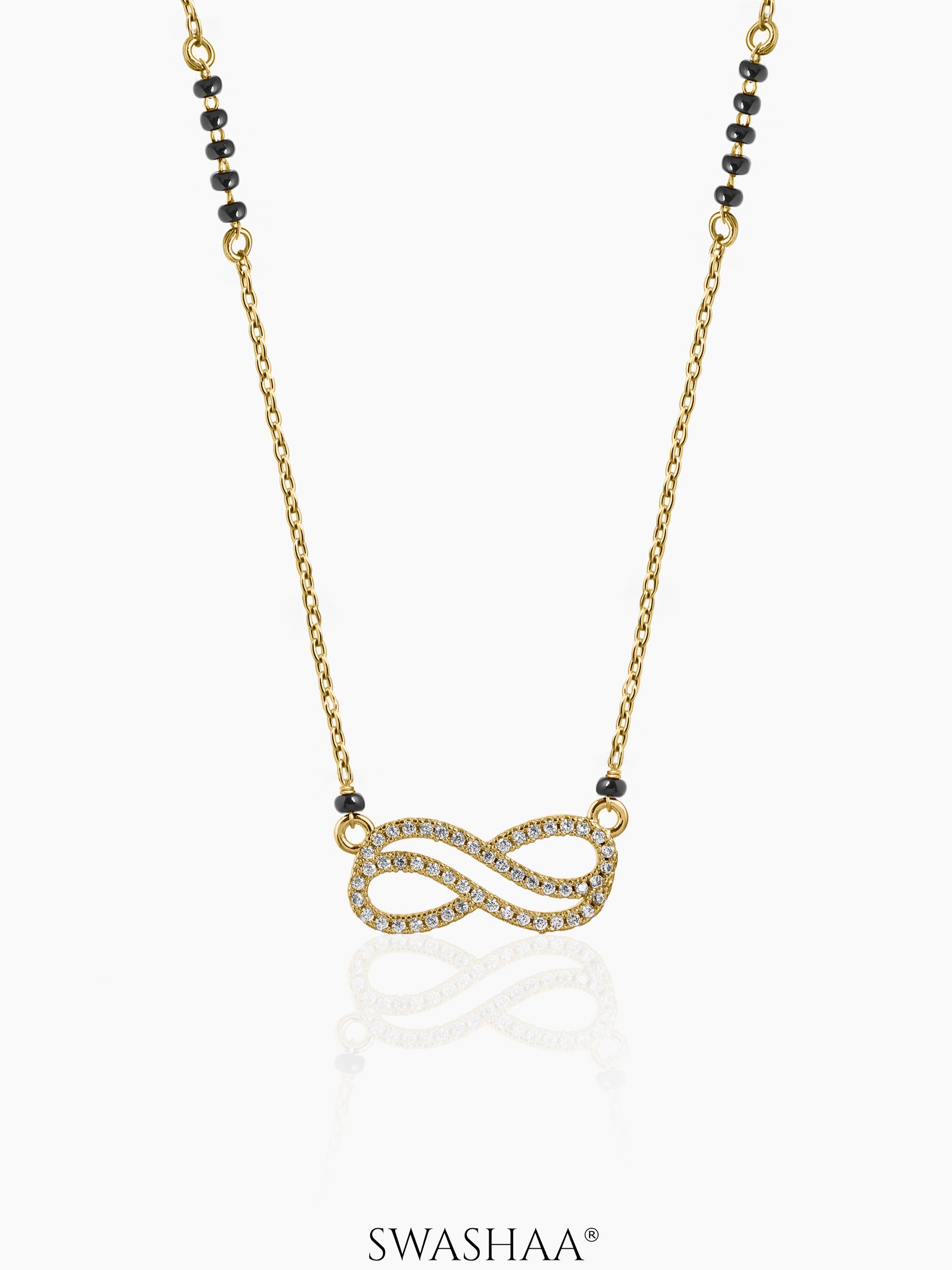 Iraani Infinity Diamond Mangalsutra 18K Gold Plated