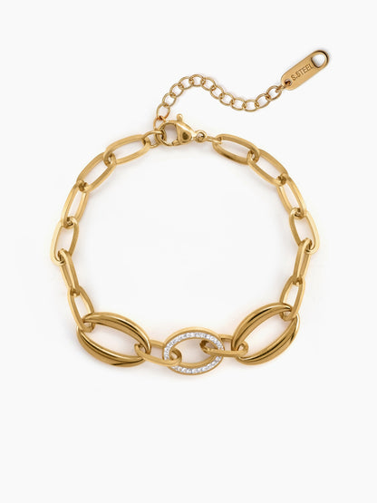 Ishvik Diamond Link 18K Gold Plated Rakhi Gold