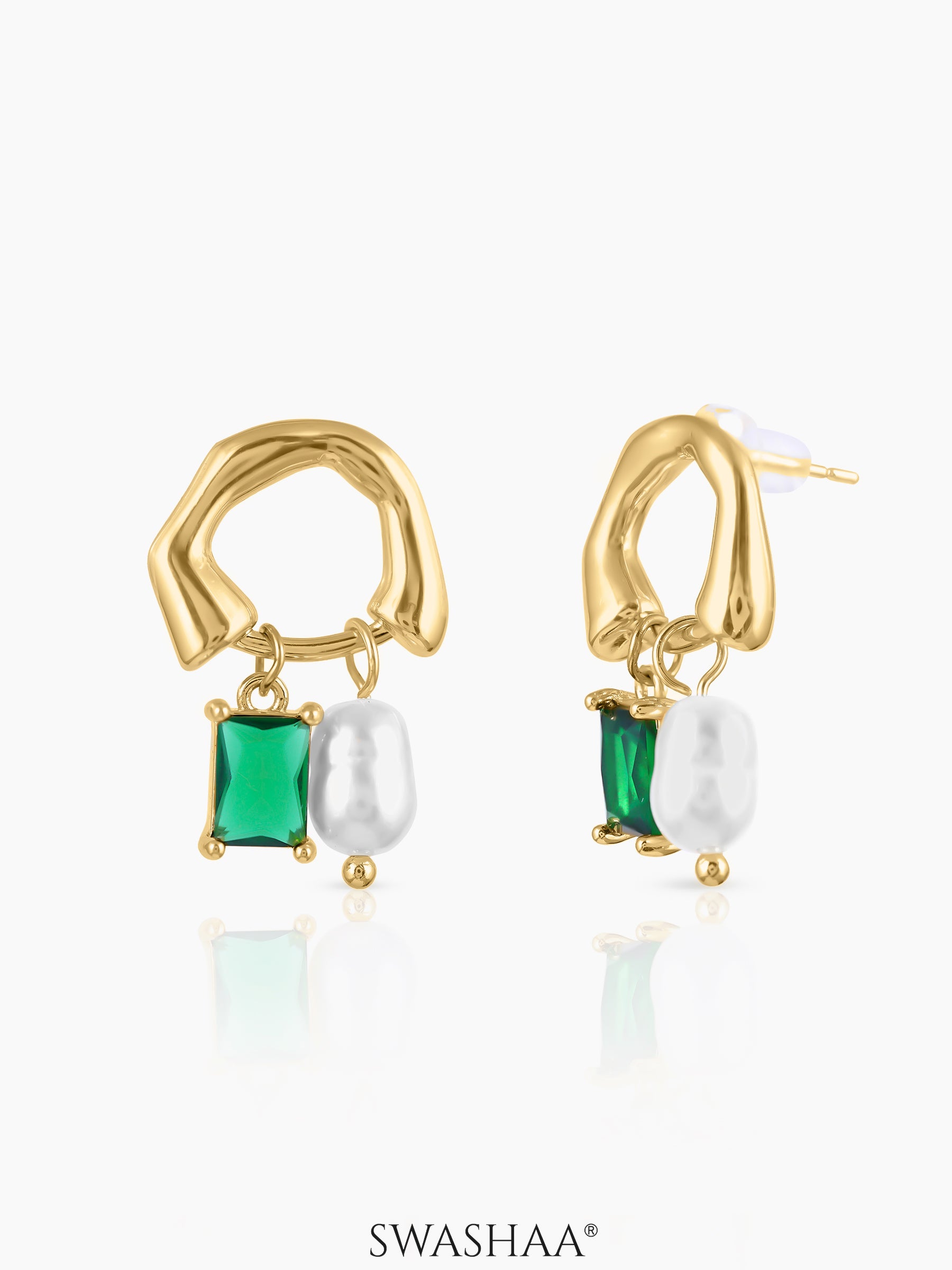 Isolde Pearl 18K Gold Plated Earrings Gold