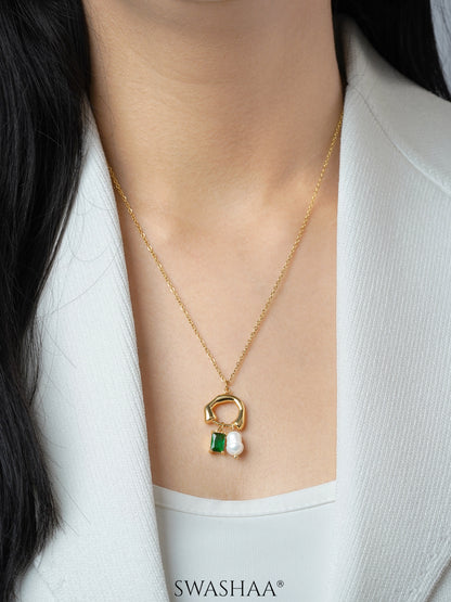 Isolde Pearl 18K Gold Plated Necklace