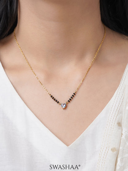 Ivana Solitaire Heart 18K Gold Plated Mangalsutra