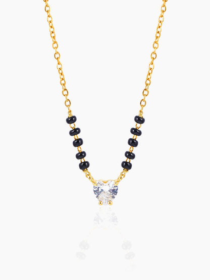 Ivana Solitaire Heart 18K Gold Plated Mangalsutra Gold