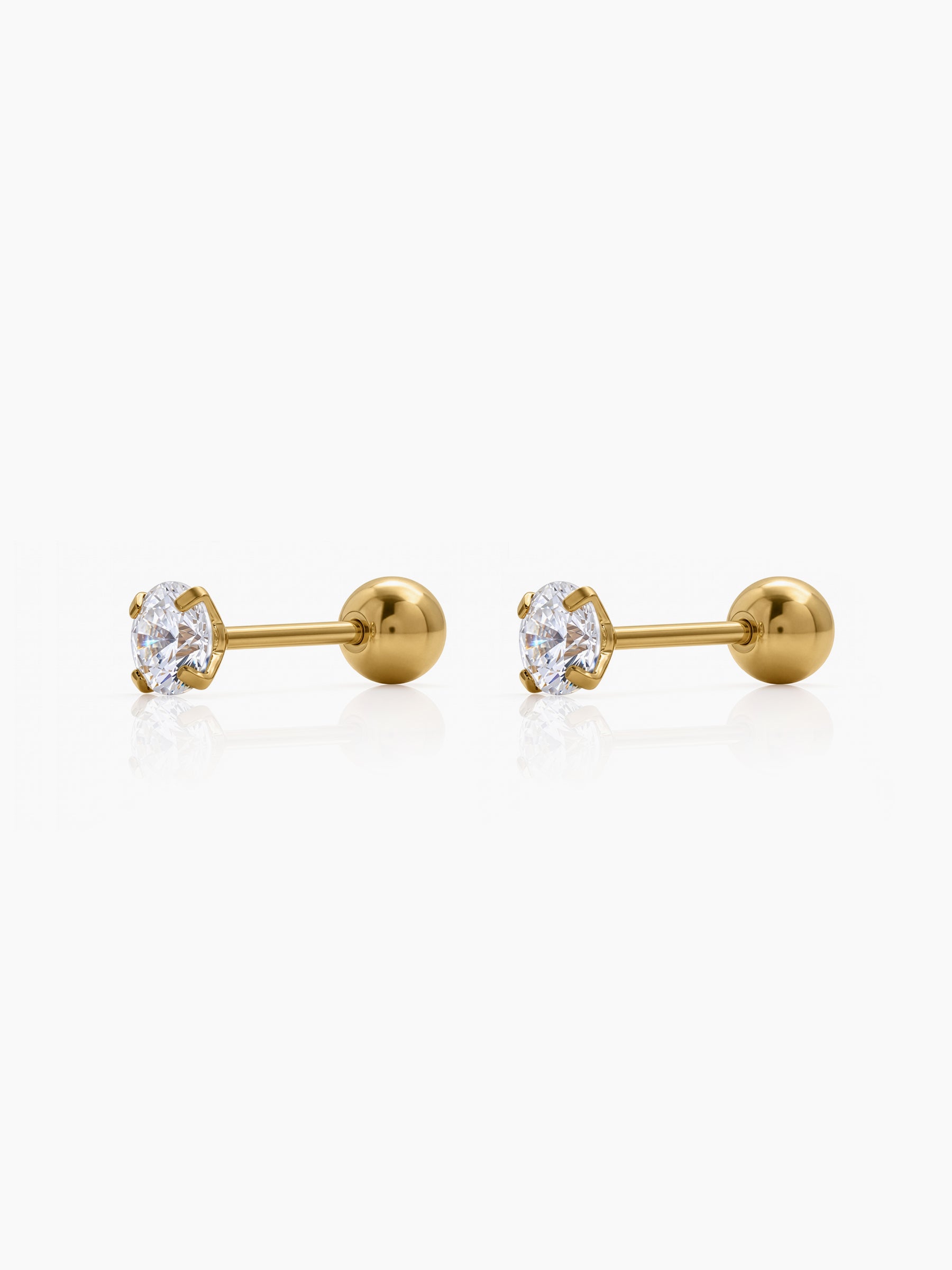 Ivonna Diamond 18K Gold Plated Women's Stud Earrings