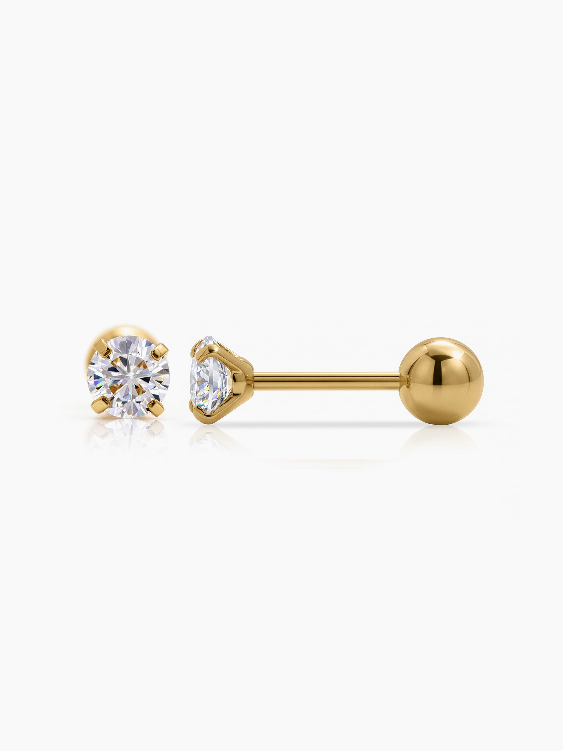Ivonna Diamond 18K Gold Plated Women's Stud Earrings Gold