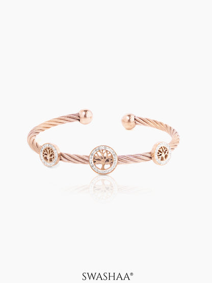Izalea Lifetree Cuff Rosegold Plated Bracelet Rosegold