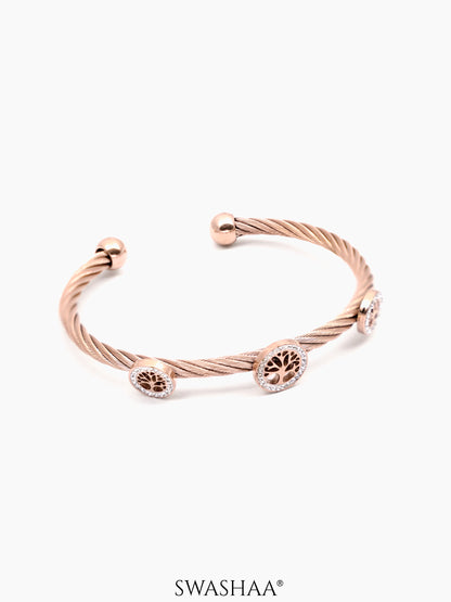 Izalea Lifetree Cuff Rosegold Plated Bracelet