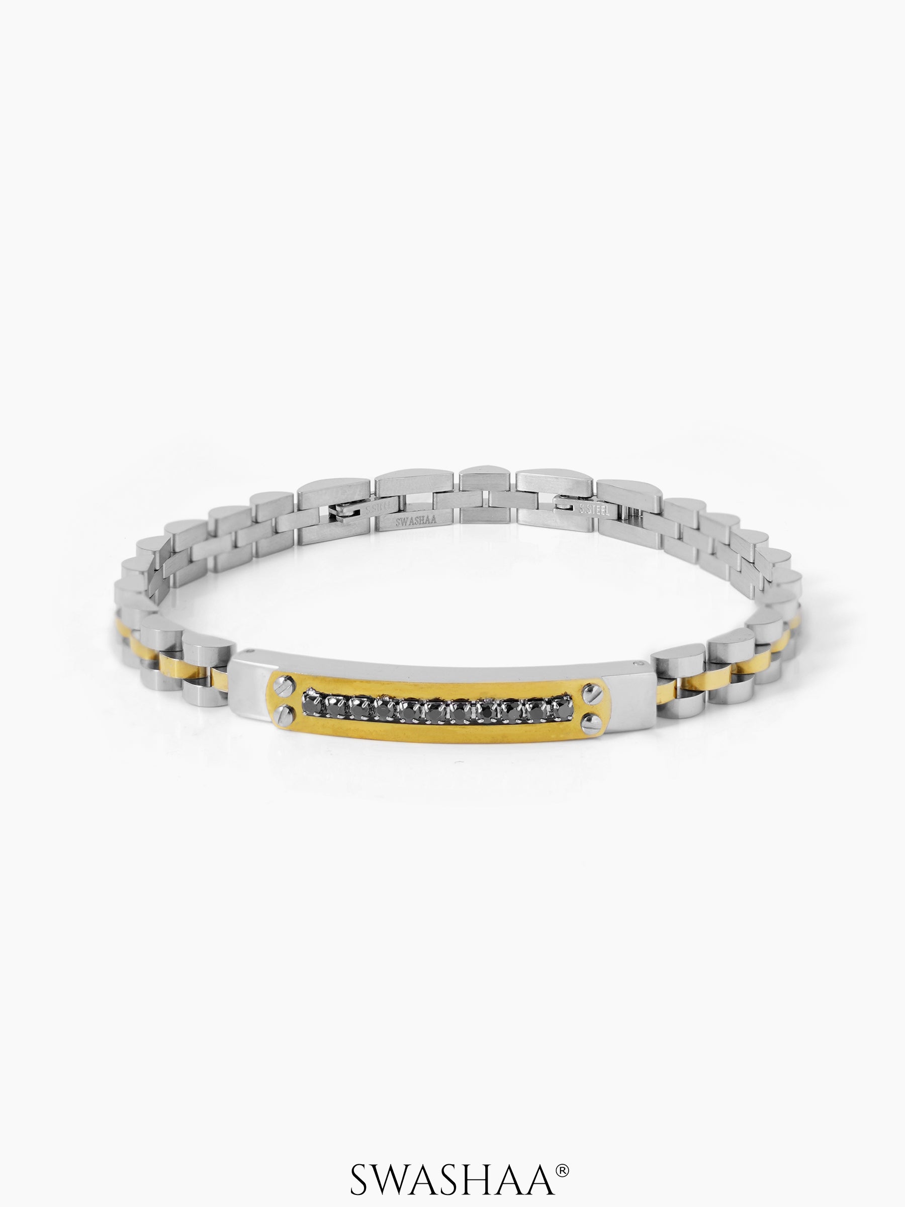 Jace Men's Watch Belt Bracelet Silver