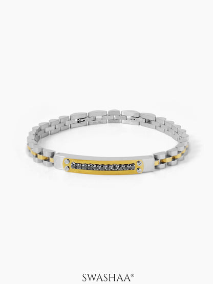 Jace Men's Watch Belt Bracelet Silver