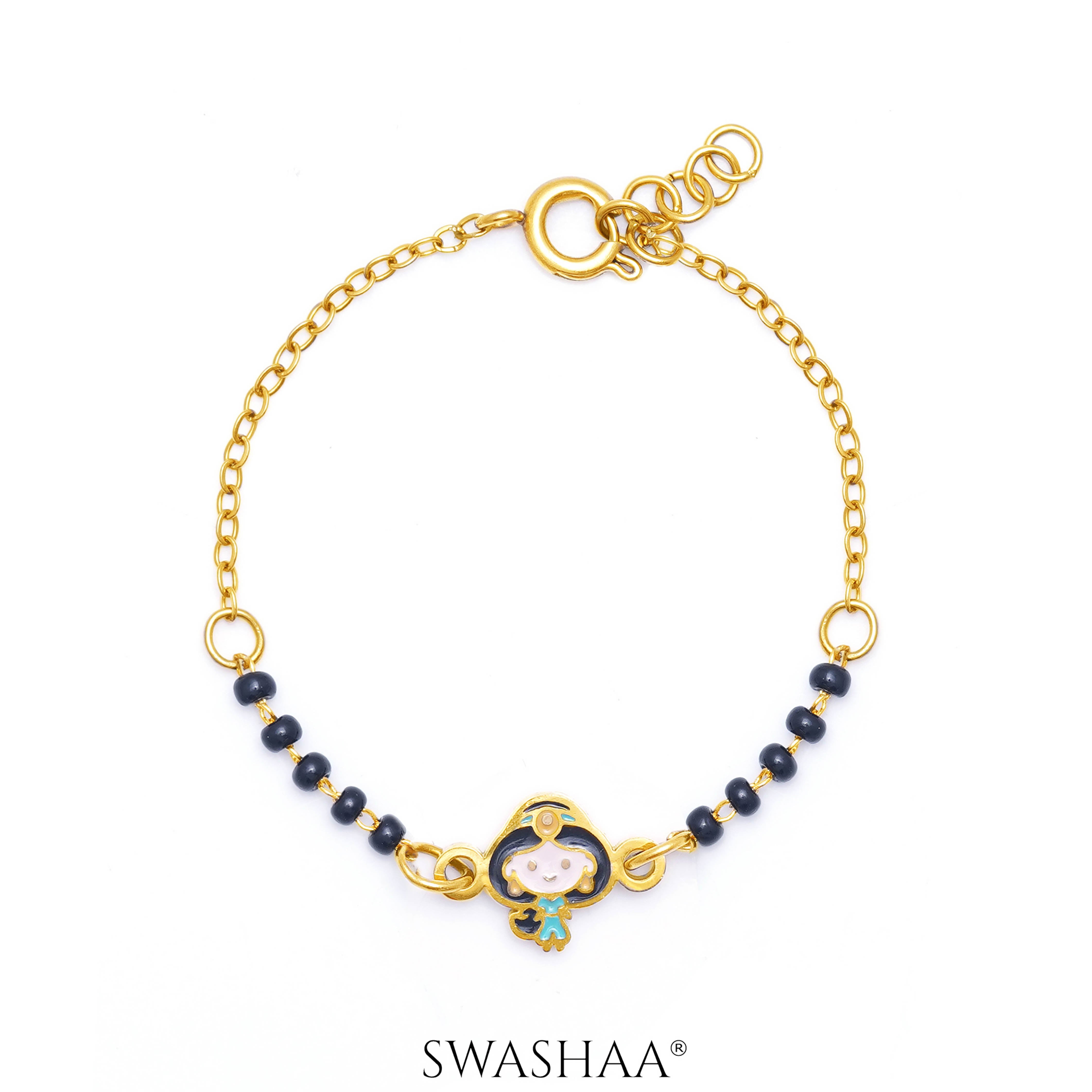 Jasmine's Charm 18K Gold Plated Kid's Nazariya Bracelet Gold