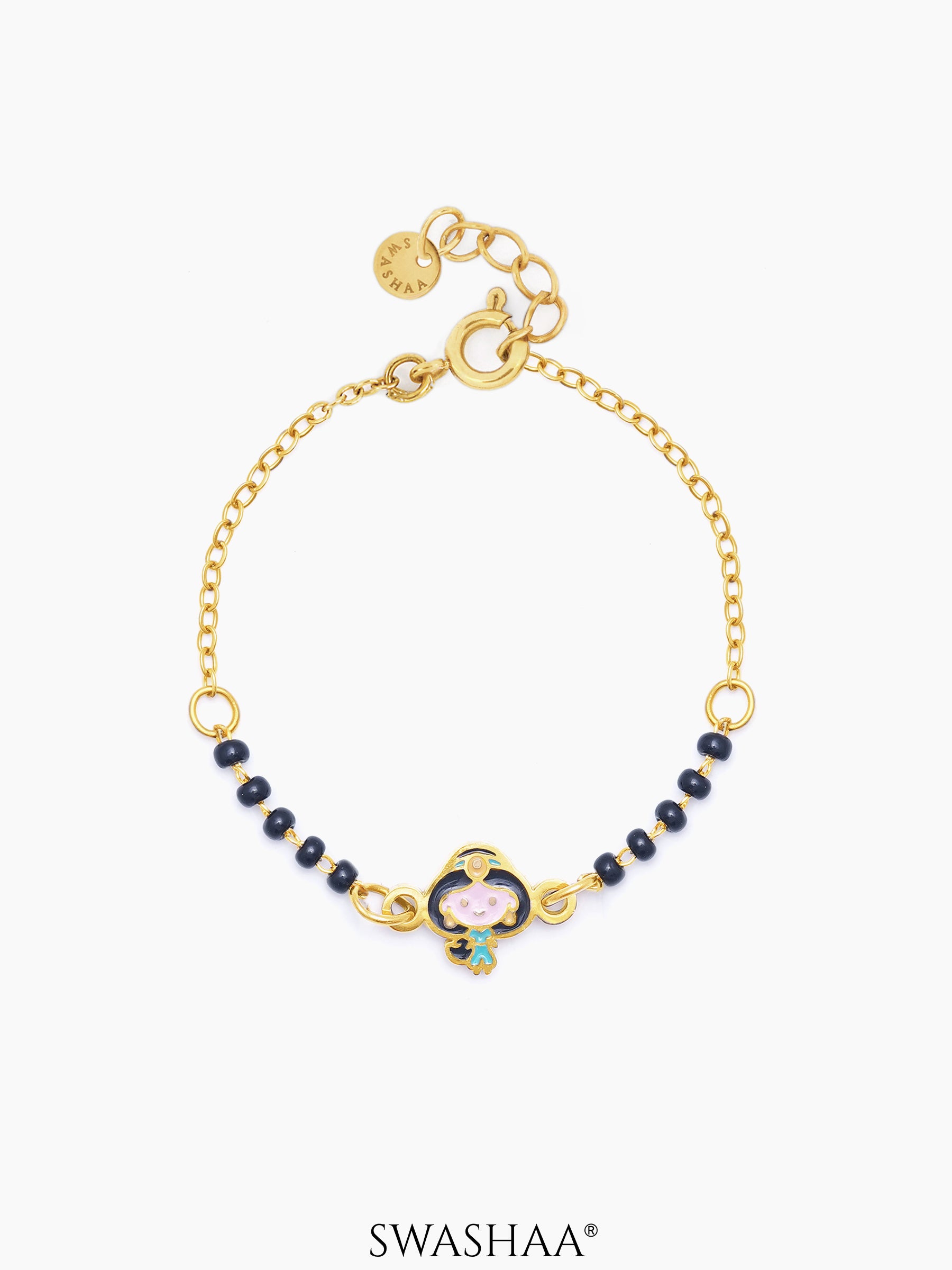 Jasmine's Charm 18K Gold Plated Kid's Nazariya Bracelet Gold
