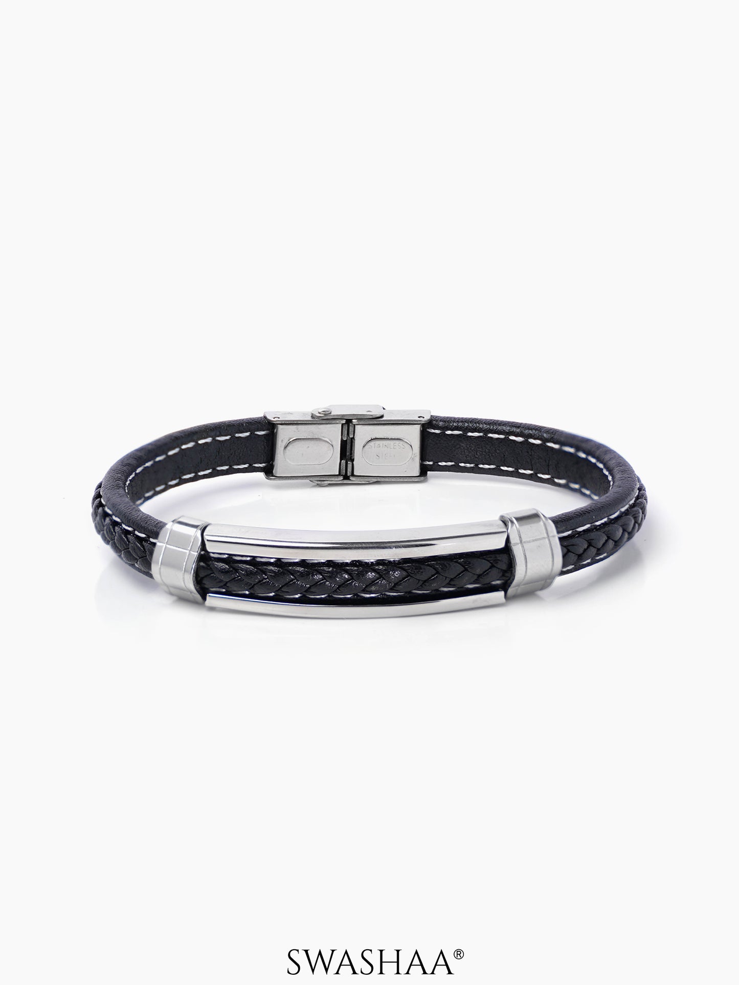 Joseph Men's Leather Bracelet Black