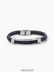 Joseph Men's Leather Bracelet Black
