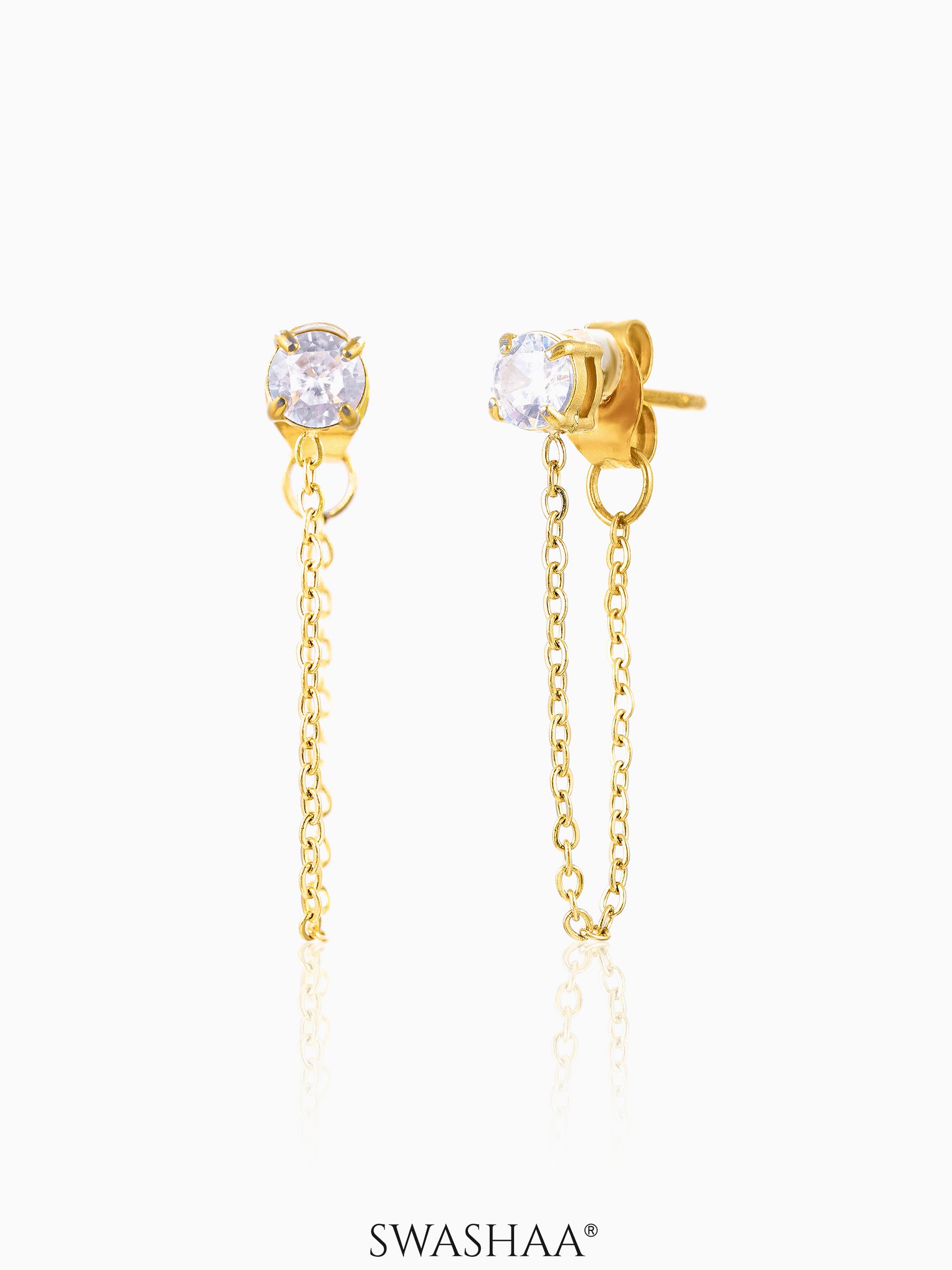 Juliette Chain 18K Gold Plated Earrings Gold