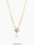 Juno Solitaire Necklace Gold