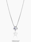 Juno Solitaire Necklace Silver