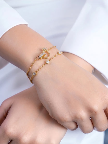 Just Got Hitched 18K Gold Plated Bracelet