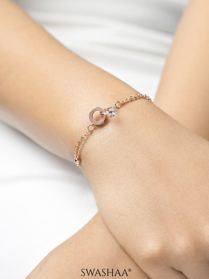 Just Got Hitched Rosegold Plated Bracelet