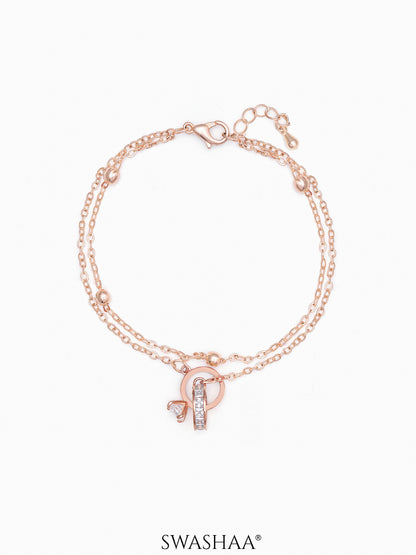 Just Got Hitched Rosegold Plated Bracelet Rosegold