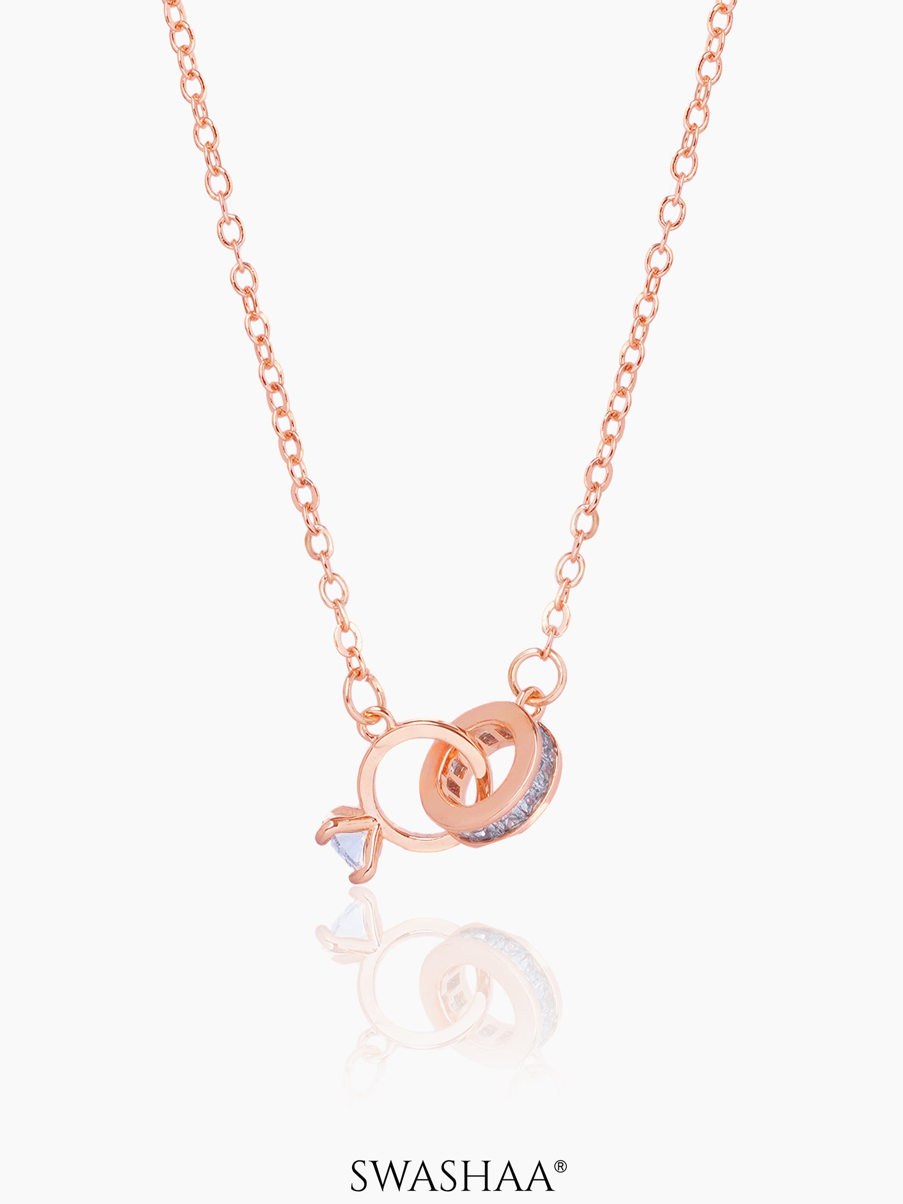 Just Got Hitched Rosegold Plated Necklace Rosegold