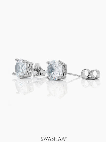 Kael Solitaire Men's Stud Earrings