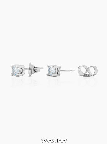 Kael Solitaire Men's Stud Earrings