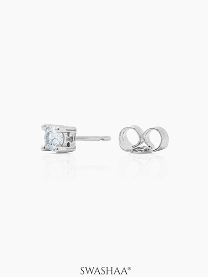 Kael Solitaire Men's Stud Earrings