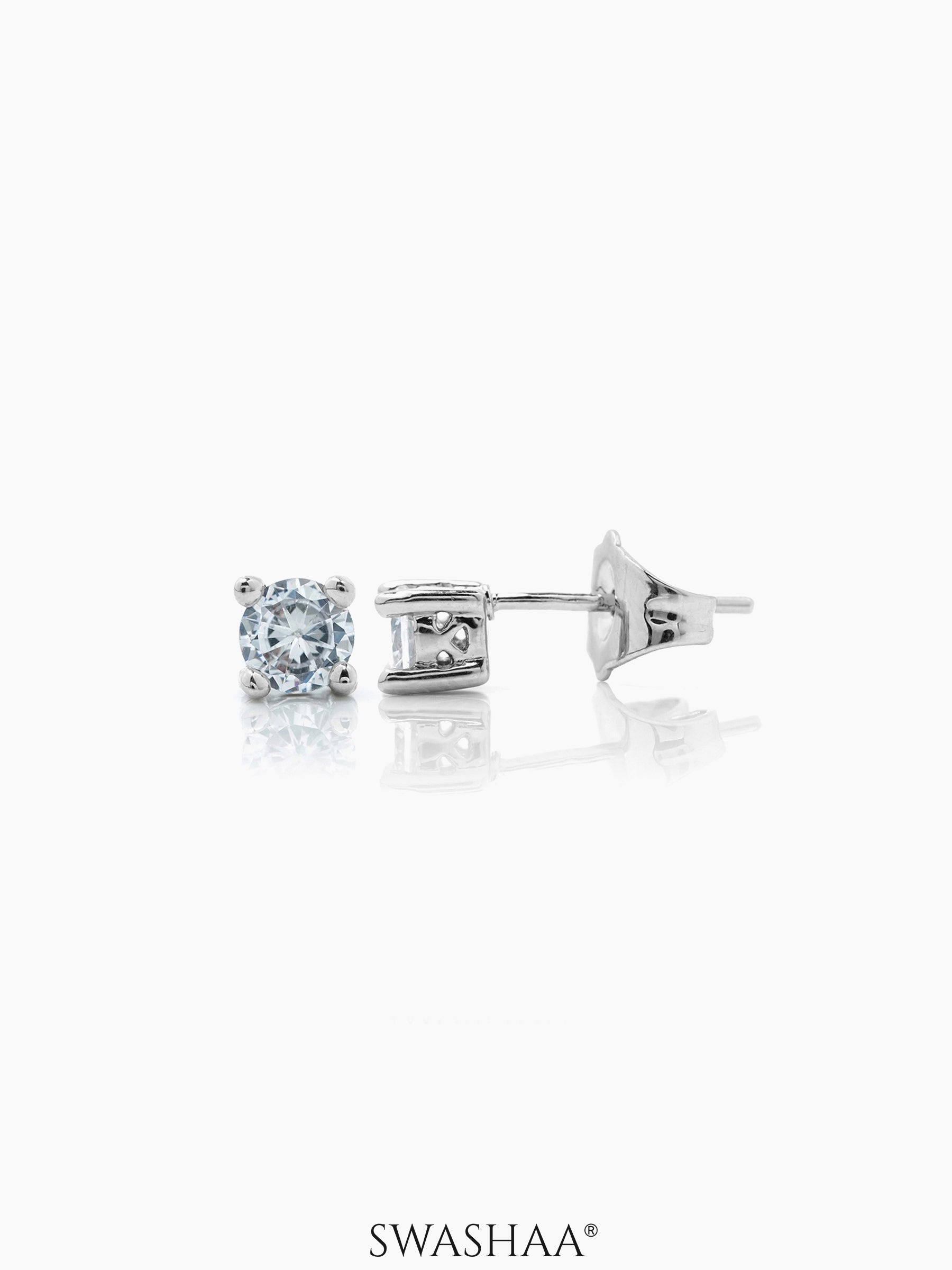 Kael Solitaire Women's Stud Earrings