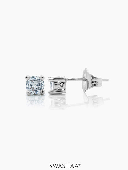 Kael Solitaire Women's Stud Earrings