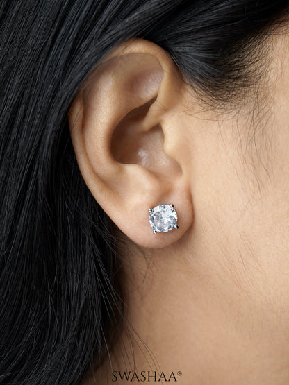 Kael Solitaire Women's Stud Earrings