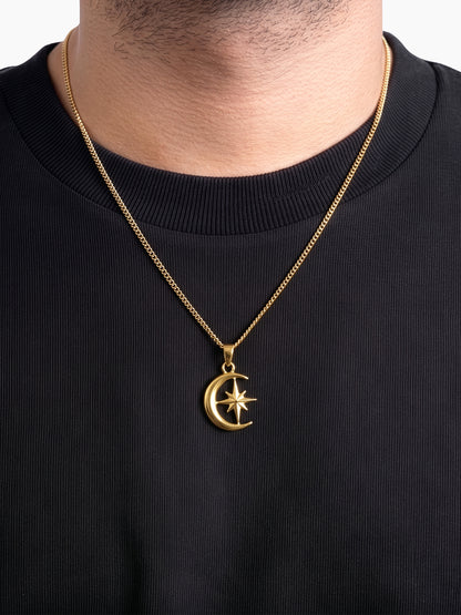 Kaelor Celest 18K Gold Plated Men’s Chain Pendant