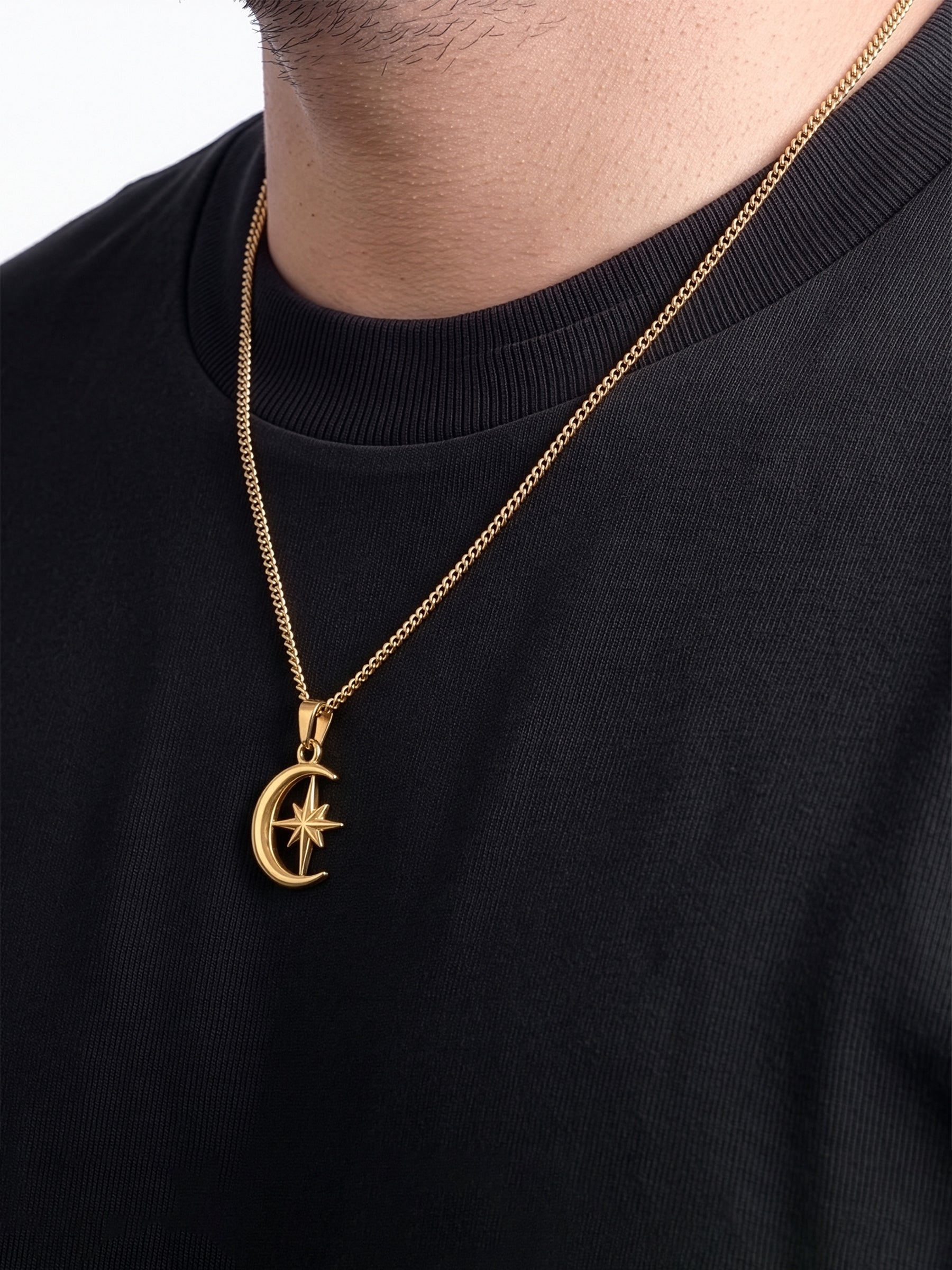 Kaelor Celest 18K Gold Plated Men’s Chain Pendant