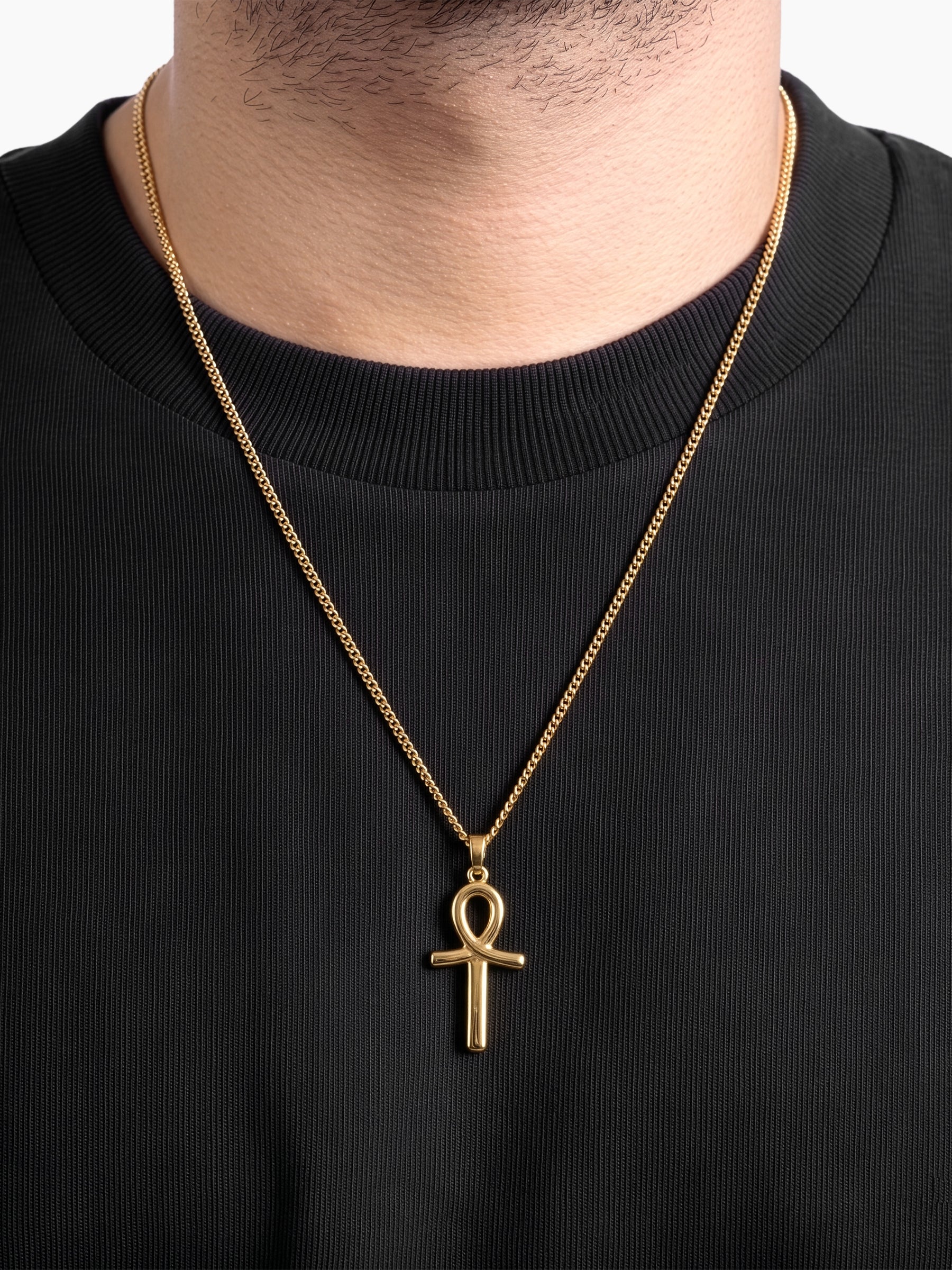 Kaevor Ankh 18K Gold Plated Men’s Chain Pendant