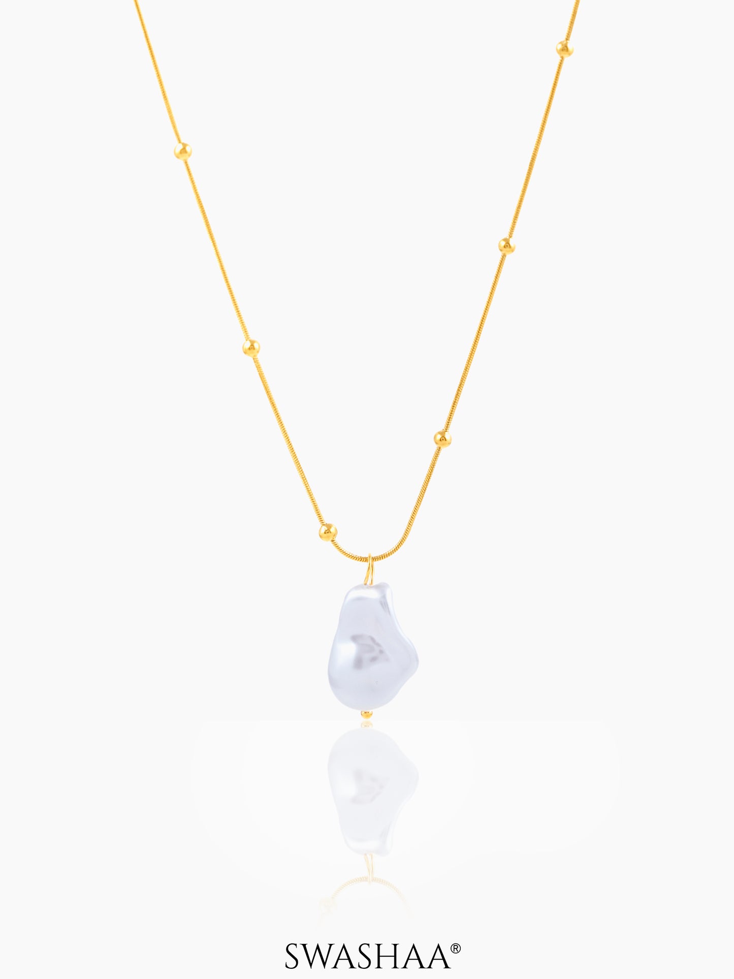 Kaino Pearl 18K Gold Plated Necklace Gold