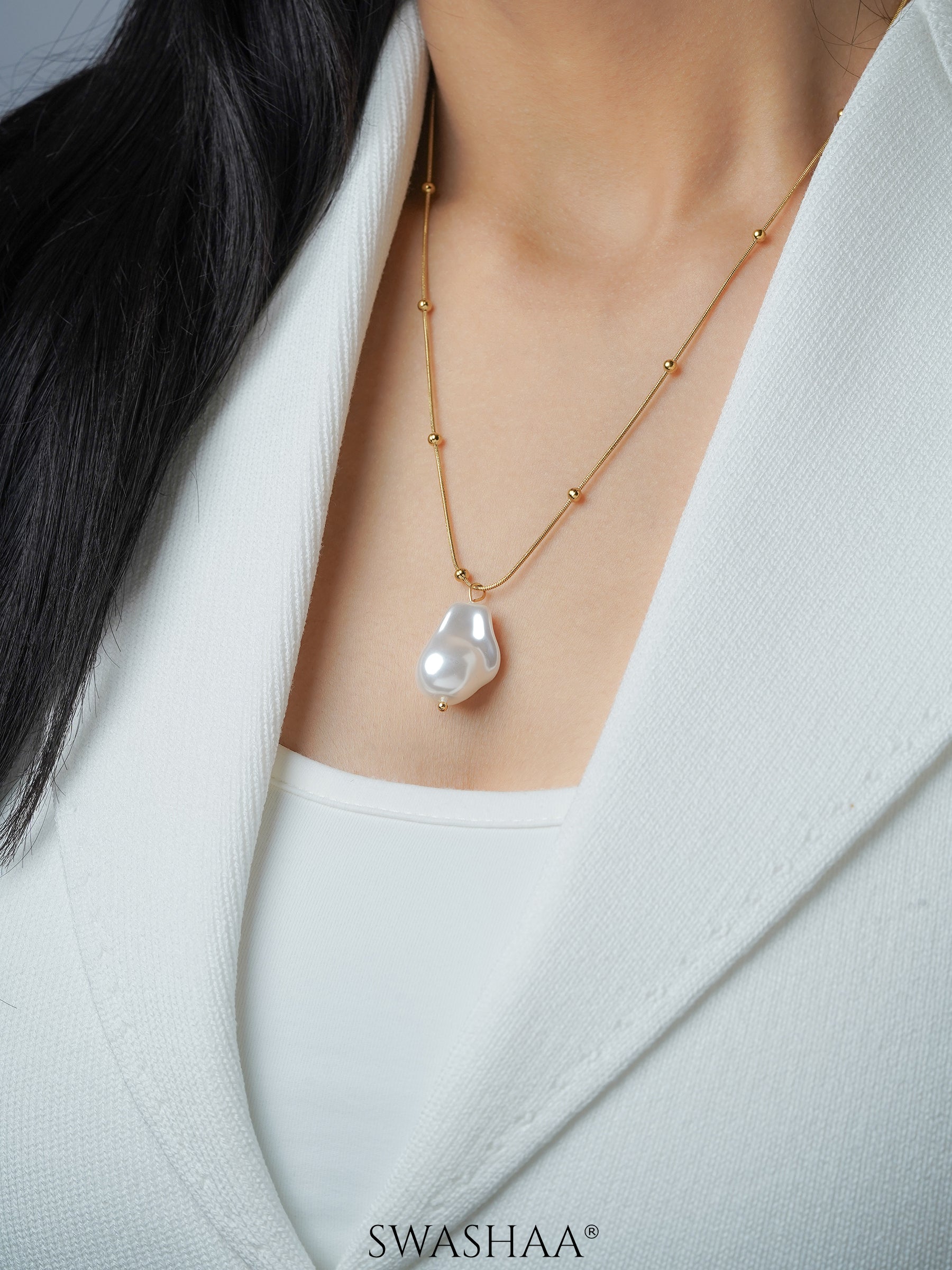 Kaino Pearl 18K Gold Plated Necklace