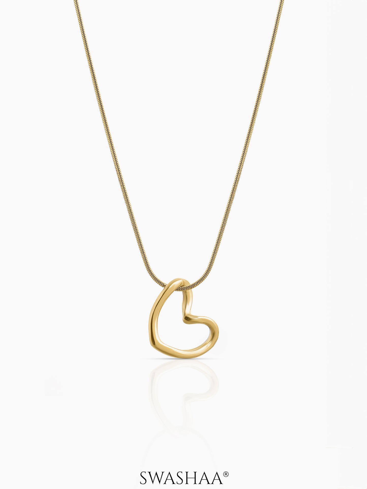 Kaira Holo Heart Necklace 18K Gold Plated