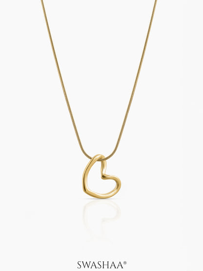 Kaira Holo Heart Necklace 18K Gold Plated
