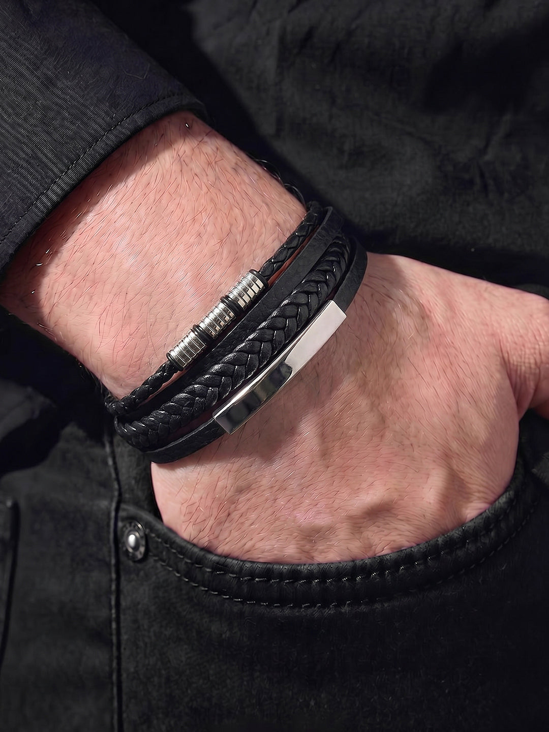 Kaivan Men's Leather Bracelet