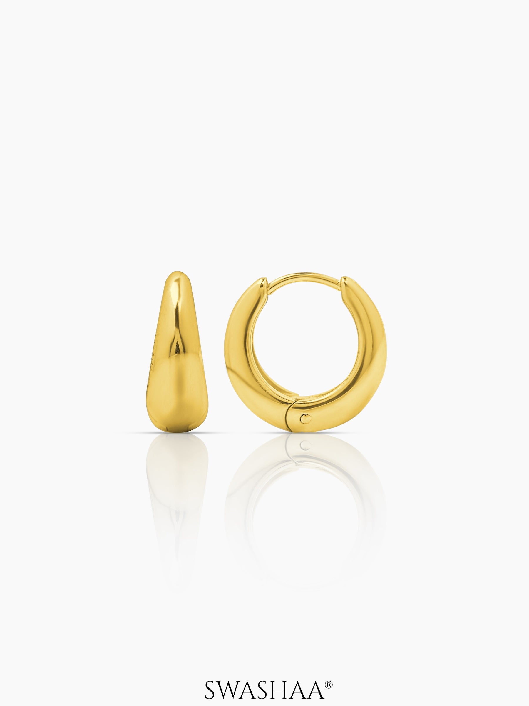 Kaizo Men's Hoop Earrings 18K Gold Plated